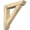 Ekena Millwork Traditional Slat Rough Sawn Bracket w/ Offset Brace, Douglas Fir, 6"W x 28"D x 28"H BKT0604X28X28TRA06RDF - alternate 1